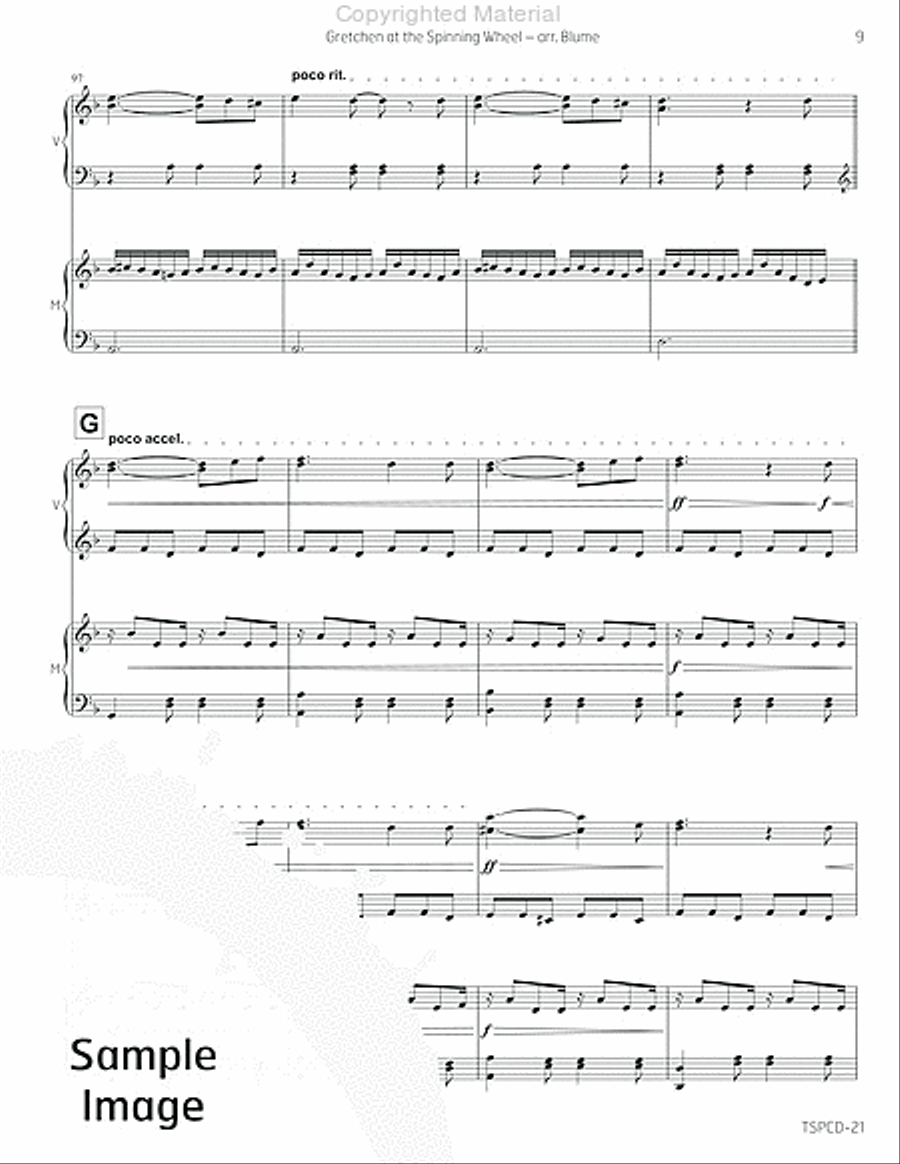 Gretchen at the Spinning Wheel Marimba scores gallery preview page 12