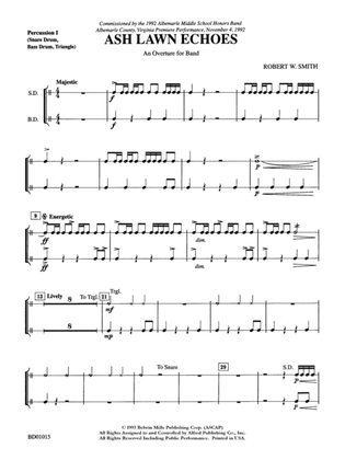 Ash Lawn Echoes (An Overture for Band): 1st Percussion