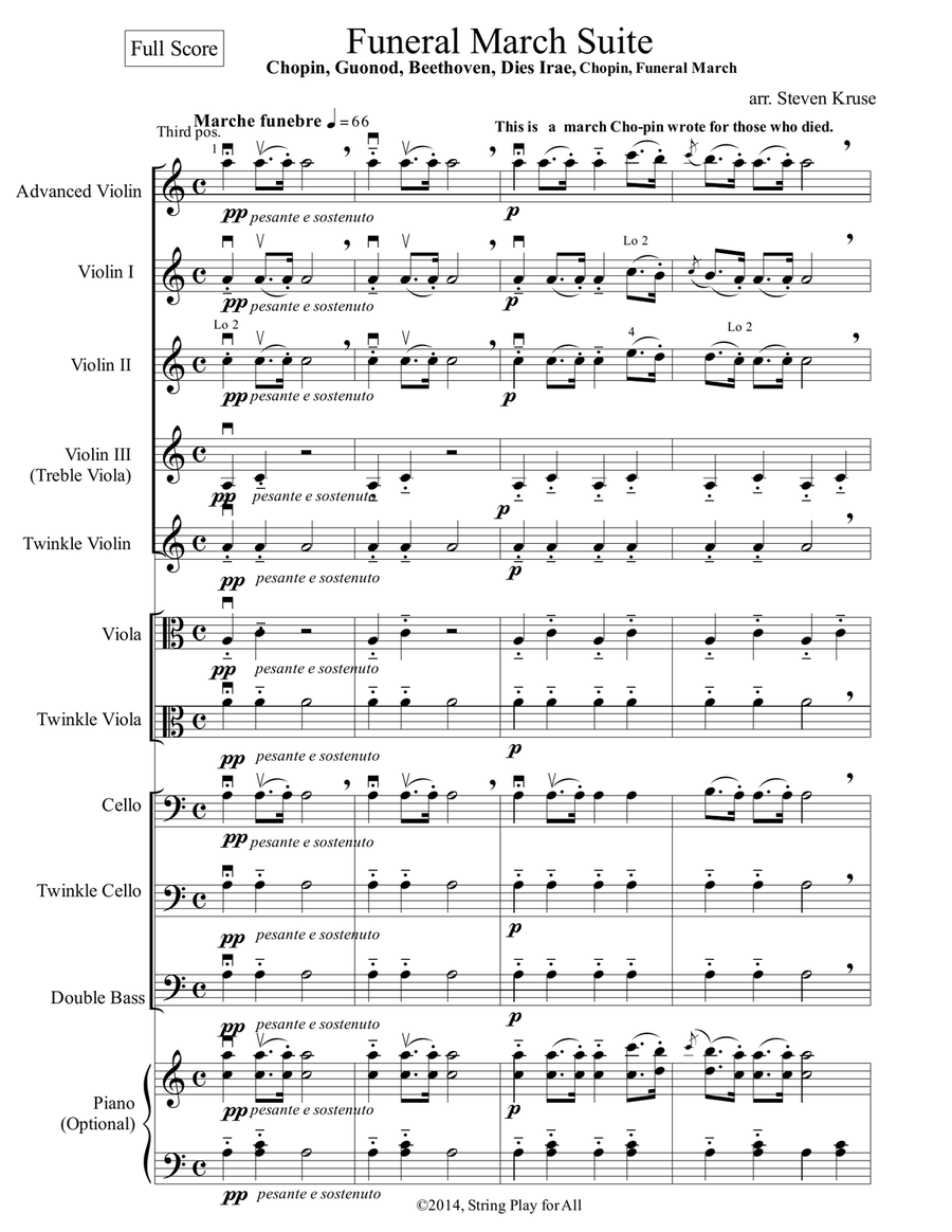 Funeral March Suite for Multi-Level String Orchestra String Orchestra scores gallery preview page 3