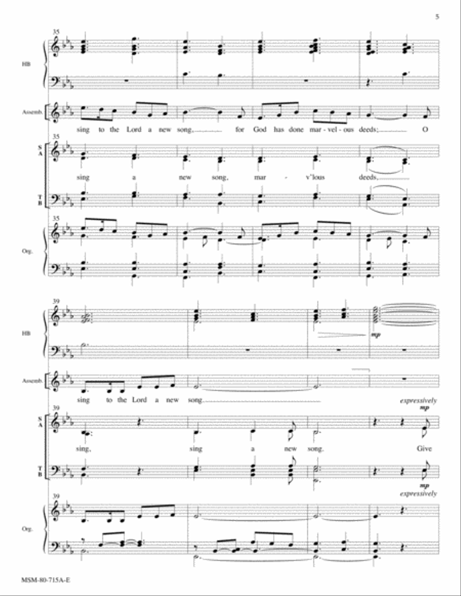 Sing to the Lord a New Song Choir scores gallery preview page 5