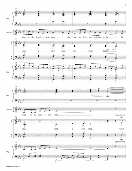 Sing to the Lord a New Song (Downloadable Full Score) image number null
