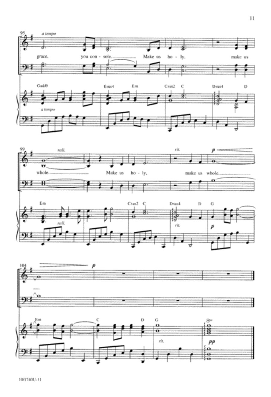 Make Us Holy, Make Us Whole 4-Part scores gallery preview page 11