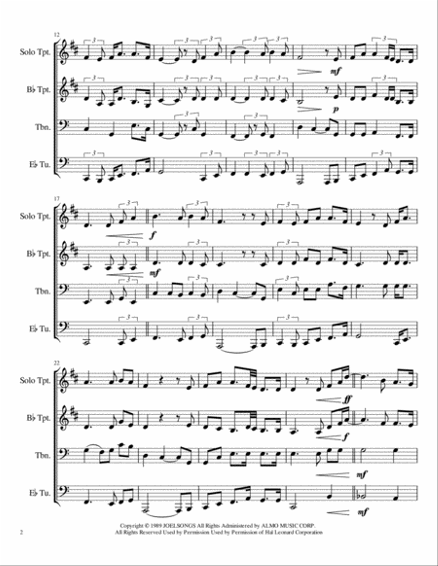 And So It Goes Brass Ensemble scores gallery preview page 2