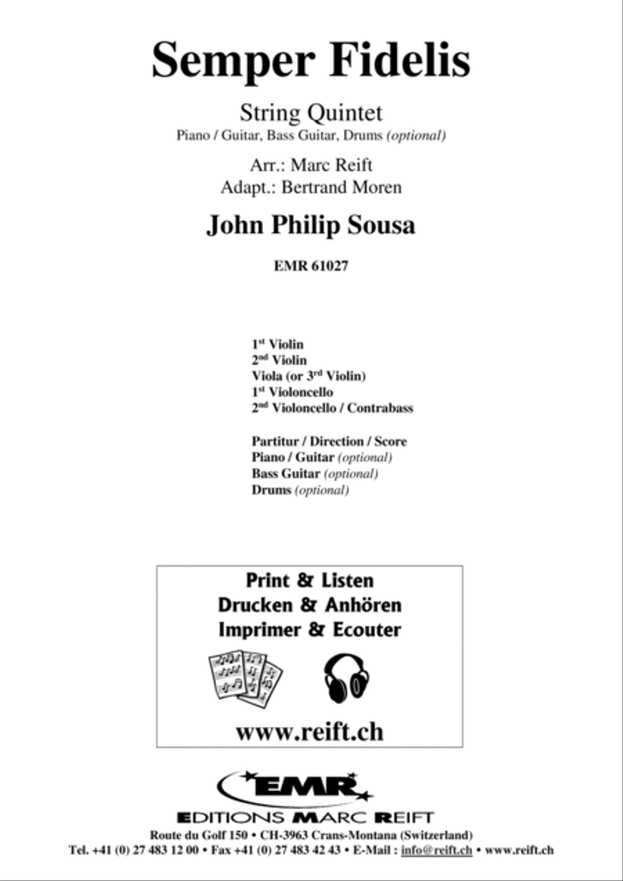 Semper Fidelis String Quintet scores gallery preview page 2