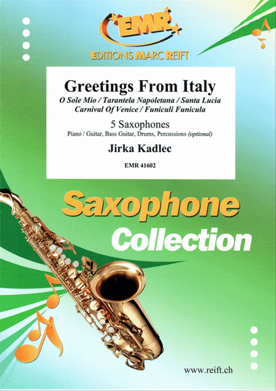 Greetings From Italy Saxophone Quintet scores gallery preview page 1