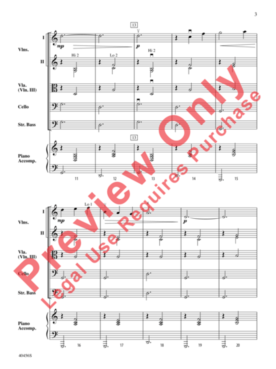 Gymnopédie No. 3 String Orchestra scores gallery preview page 4