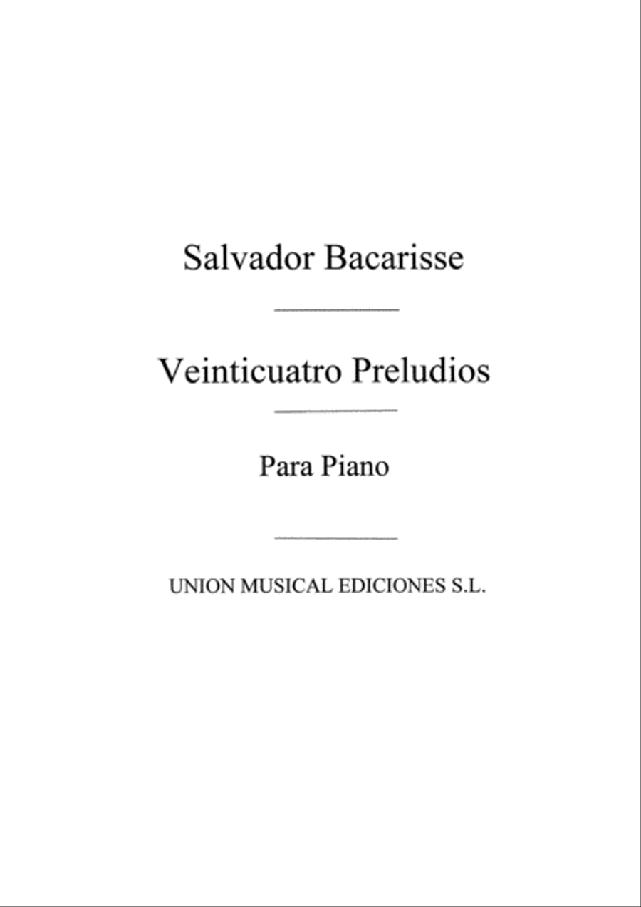 Veinticinco Preludios Op.34For Piano Piano Solo scores gallery preview page 1