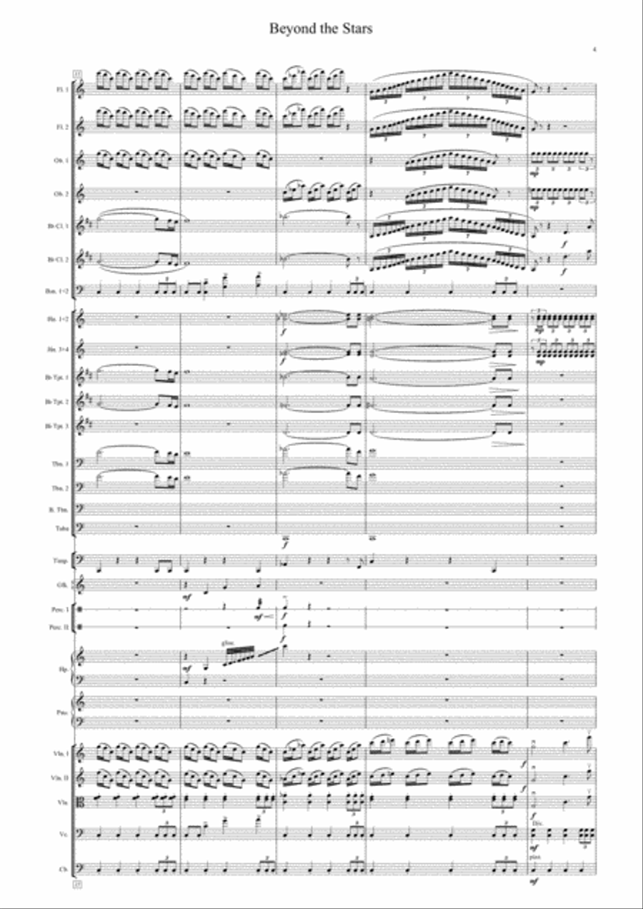 Beyond the Stars Full Score and Parts Full Orchestra scores gallery preview page 4