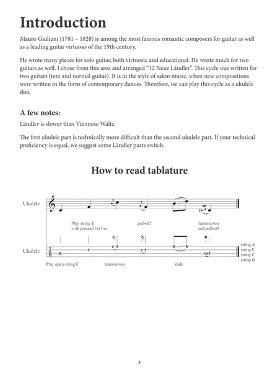 Mauro Giuliani arranged for Ukulele Duet Ukulele scores gallery preview page 4