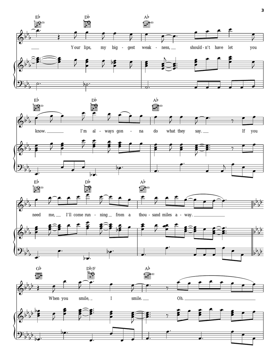 U Smile U Smile Piano, Vocal, Guitar scores gallery preview page 3