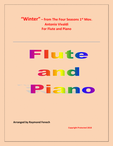 "Winter" from the Four Season 1 st Mov. - Flute and Piano image number null