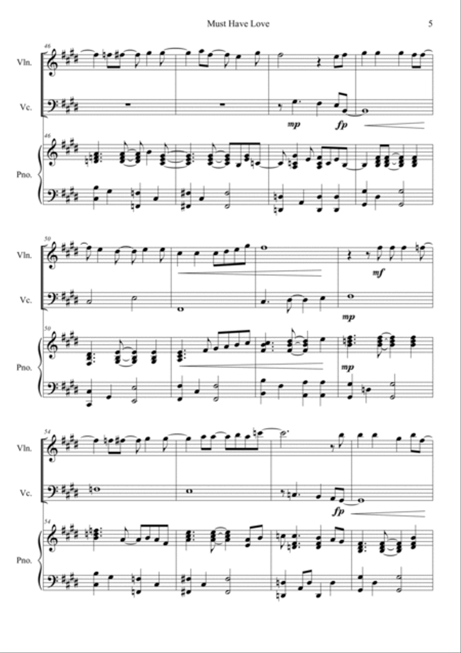 Must Have Love Piano Trio scores gallery preview page 5