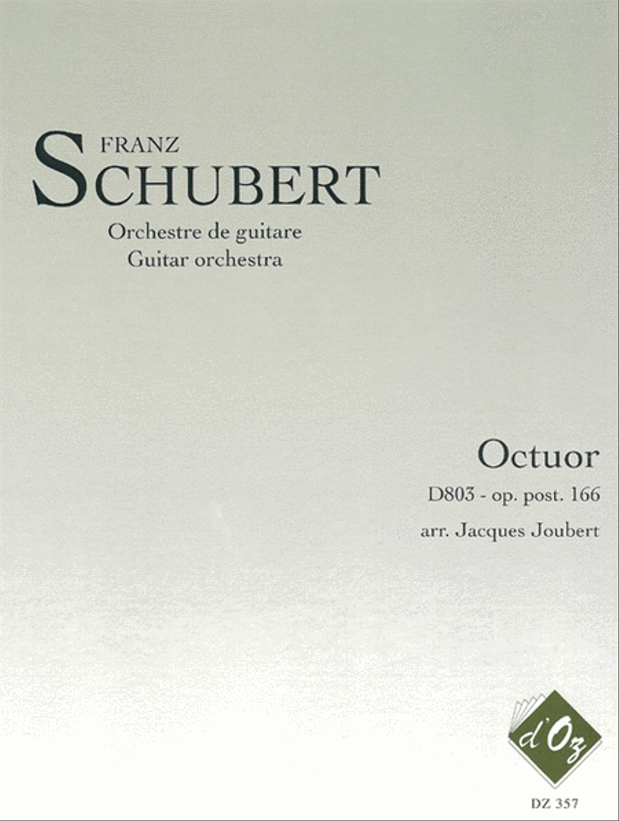 Octuor, D803 - op. post. 166 Guitar Ensemble scores gallery preview page 1