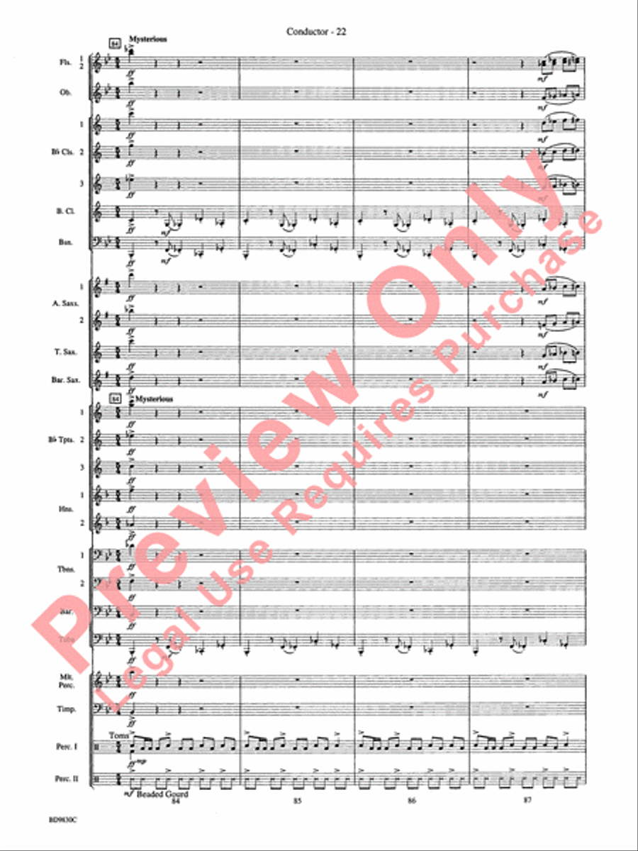 The Spirit of Orpheus (A Sinfonian Celebration) Concert Band scores gallery preview page 25
