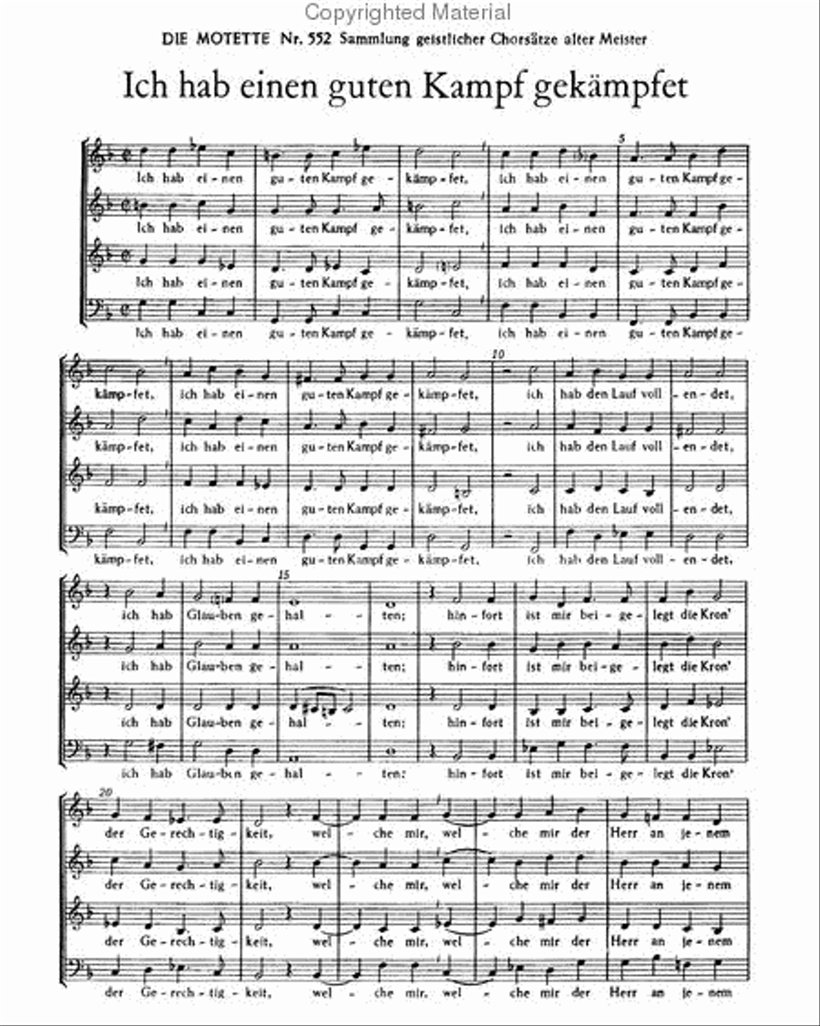 Ich hab einen guten Kampf gekampfet Choir scores gallery preview page 4