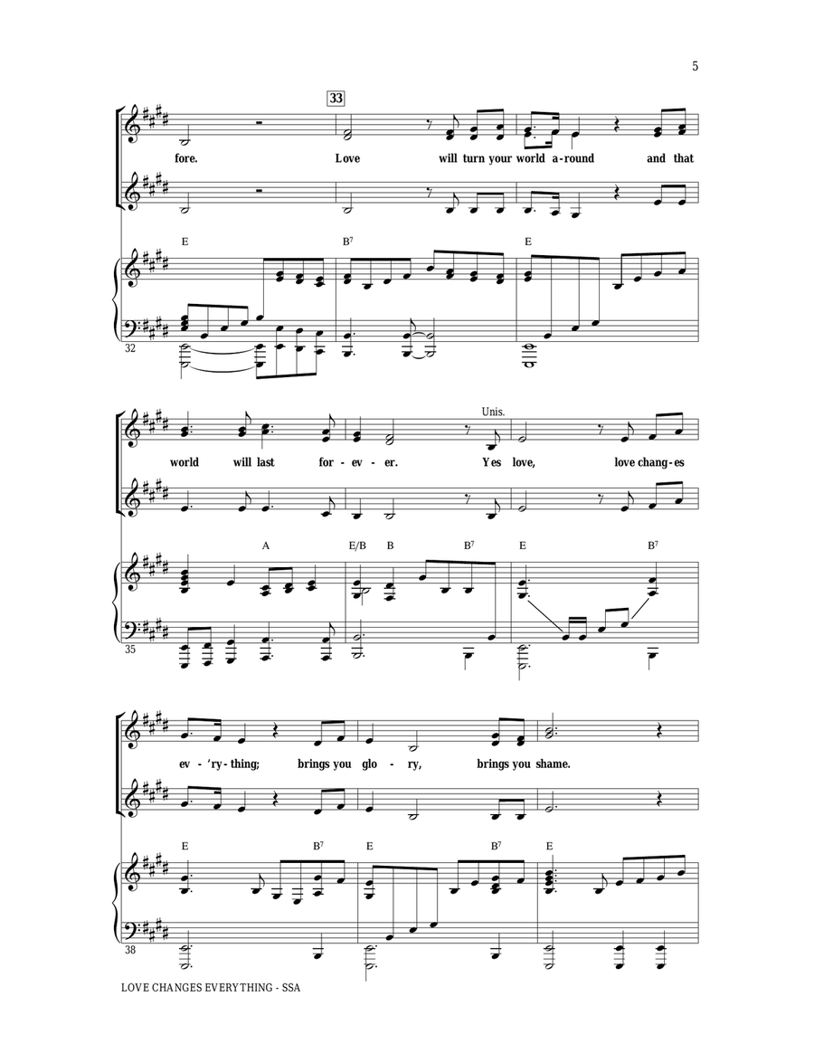 Love Changes Everything (from Aspects Of Love) (arr. Ed Lojeski) SSA scores gallery preview page 4