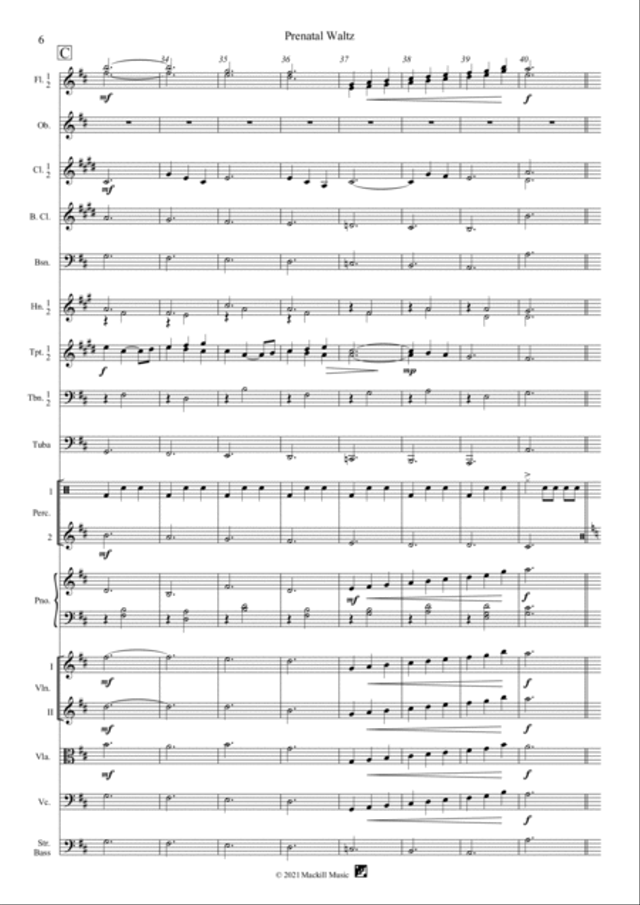 Prenatal Waltz Full Orchestra scores gallery preview page 6