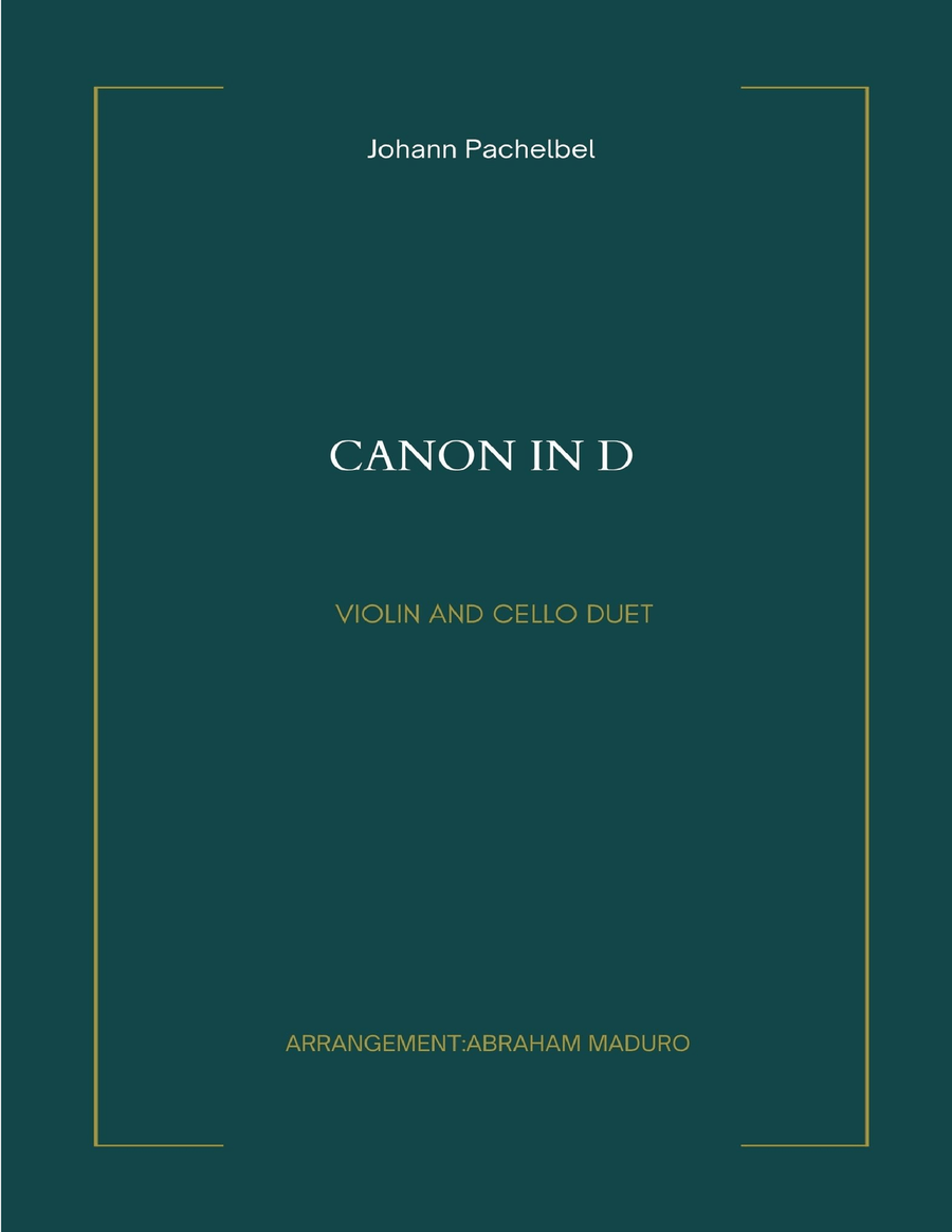 Canon in d clearance violin and cello