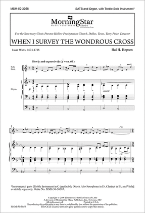 Book cover for When I Survey the Wondrous Cross (Choral Score)