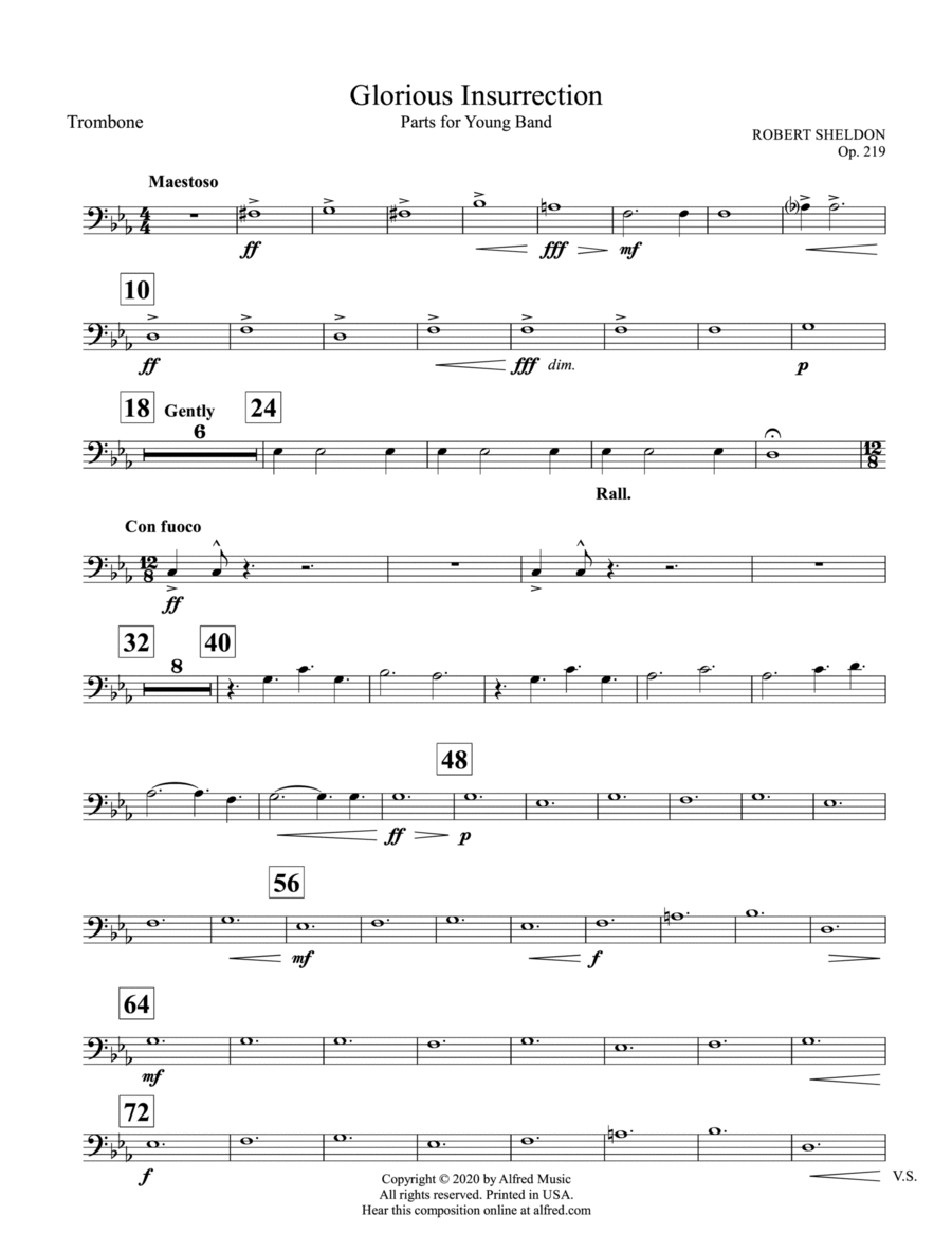Glorious Revolution: 1st Trombone Concert Band scores gallery preview page 1