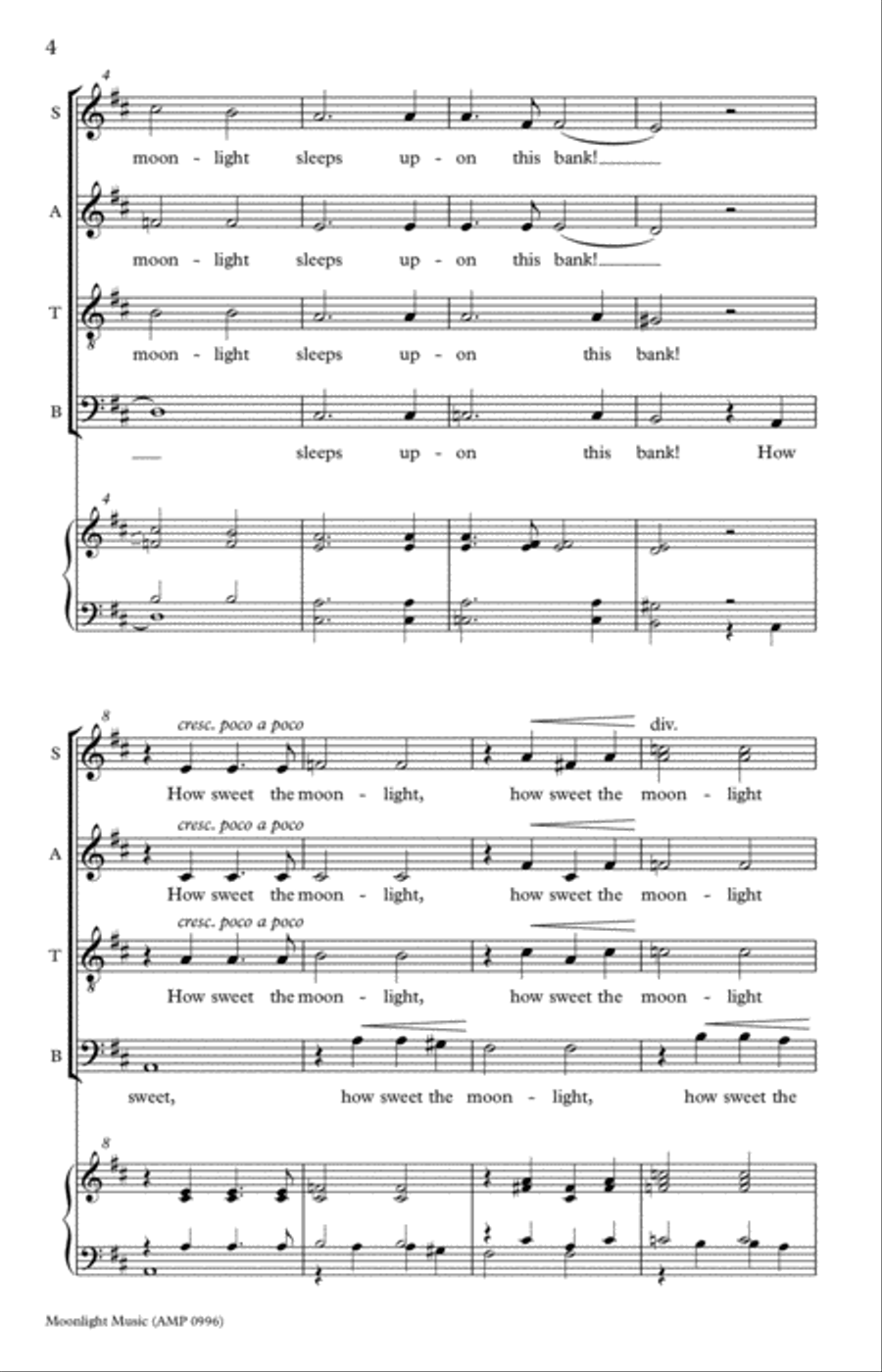 Moonlight Music Moonlight Music 4-Part scores gallery preview page 3
