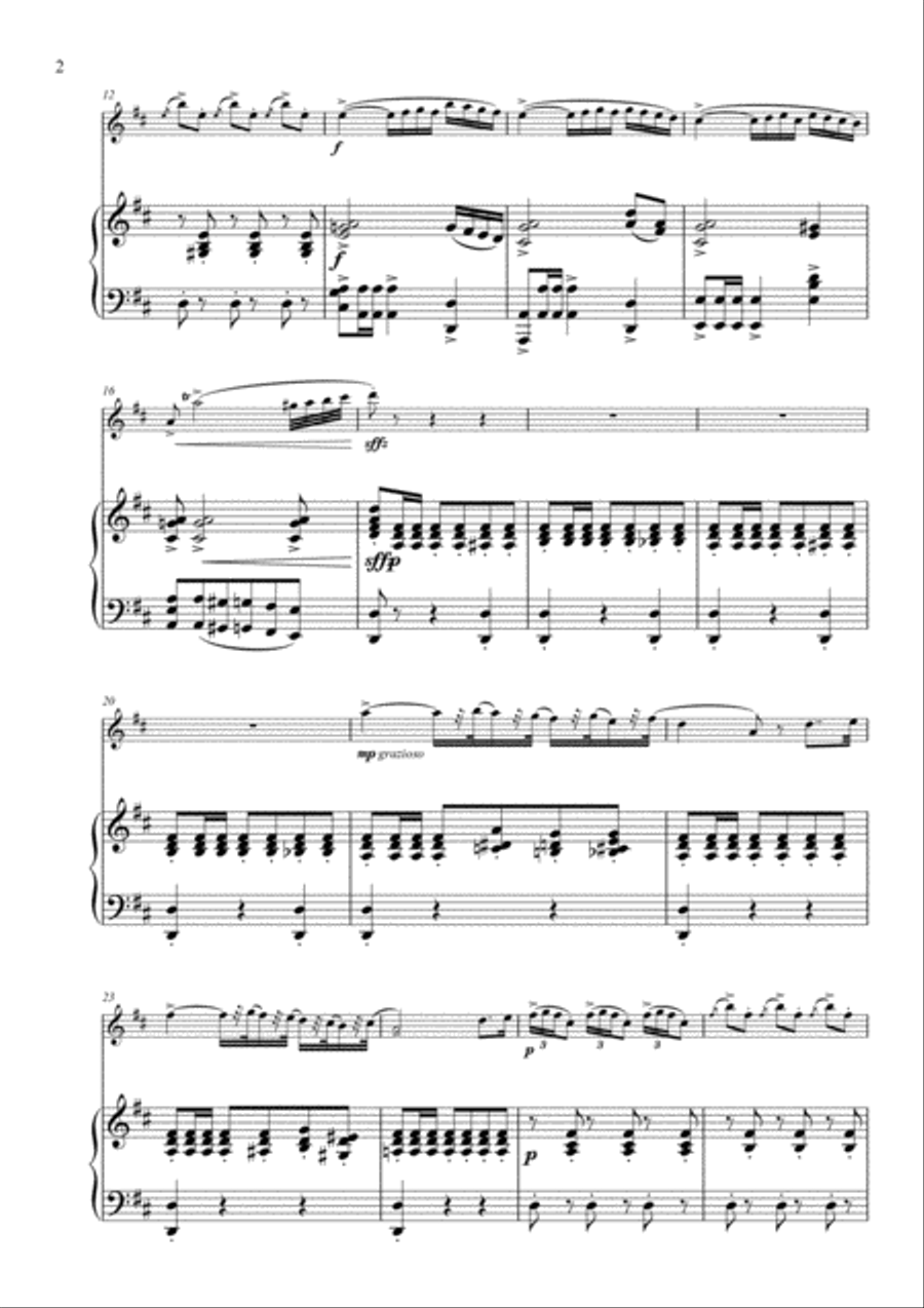 Bolero from Five Spanish Dances arranged for Violin and Piano Violin Solo scores gallery preview page 4