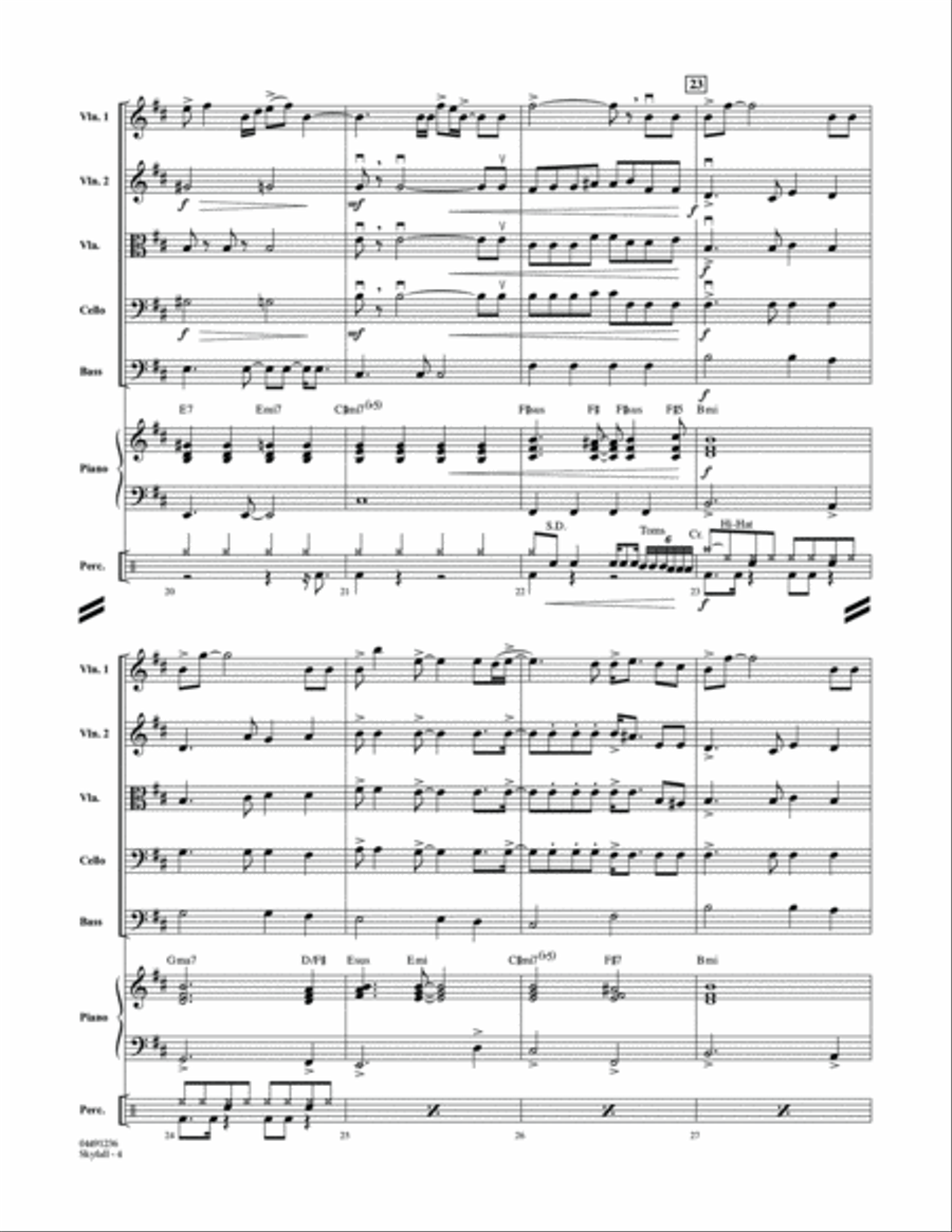 Skyfall - Conductor Score (Full Score) Orchestra scores gallery preview page 4