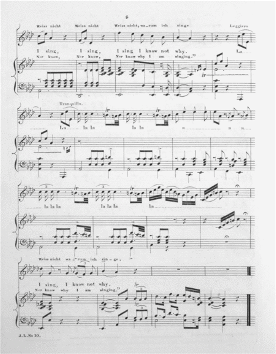 Jenny Lind's Bird Song. Swedish Song Voice scores gallery preview page 3