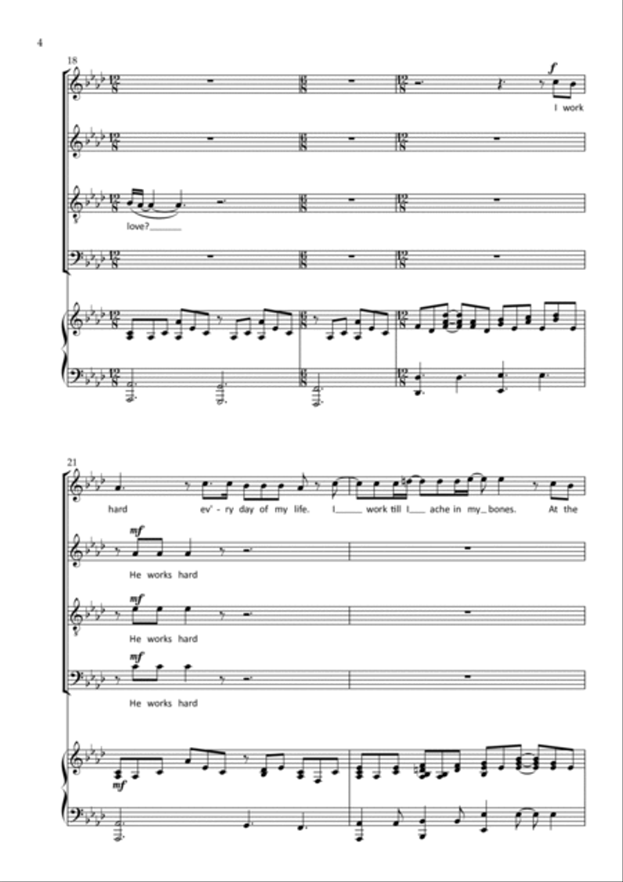 Somebody To Love 4-Part scores gallery preview page 4