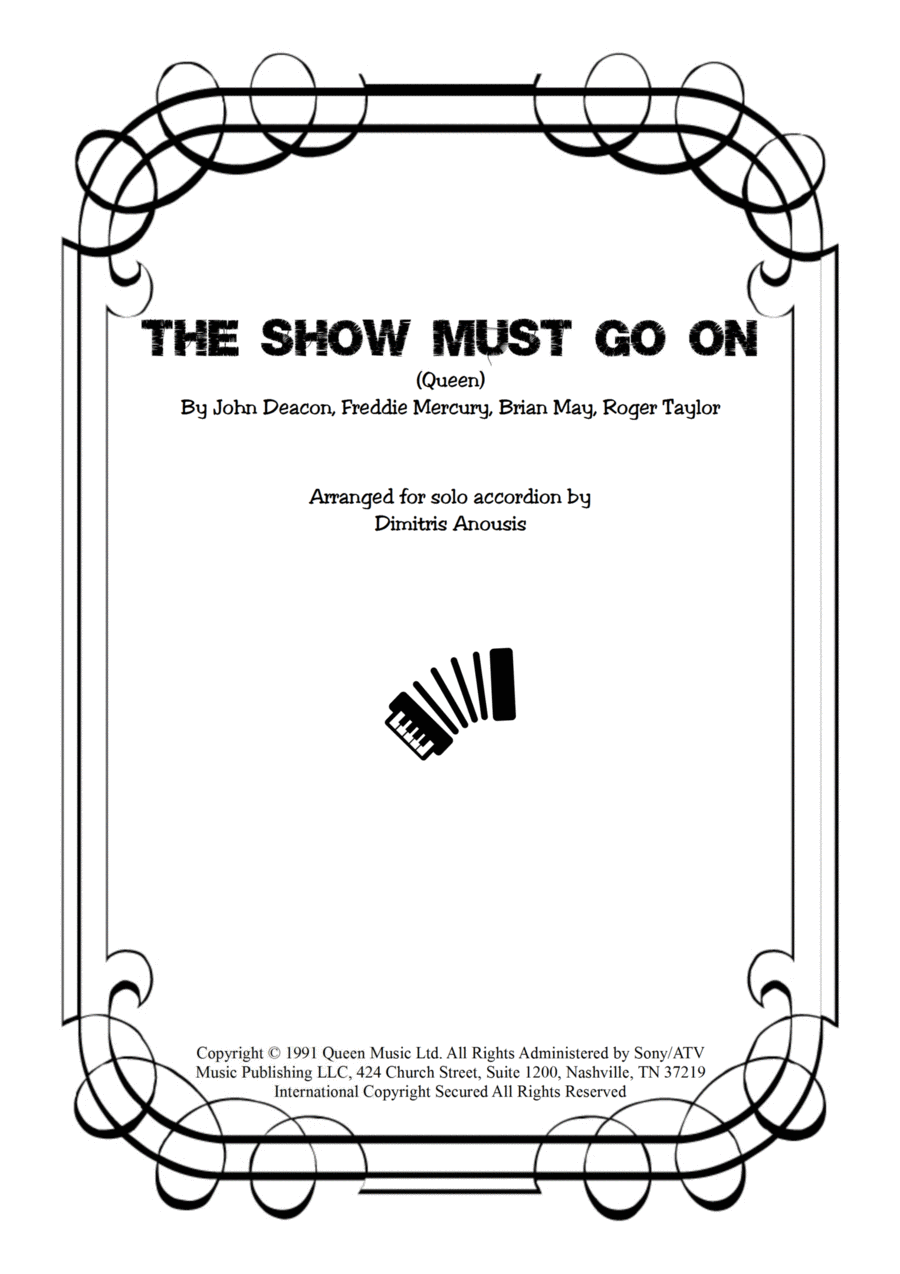 The Show Must Go On Accordion scores gallery preview page 1