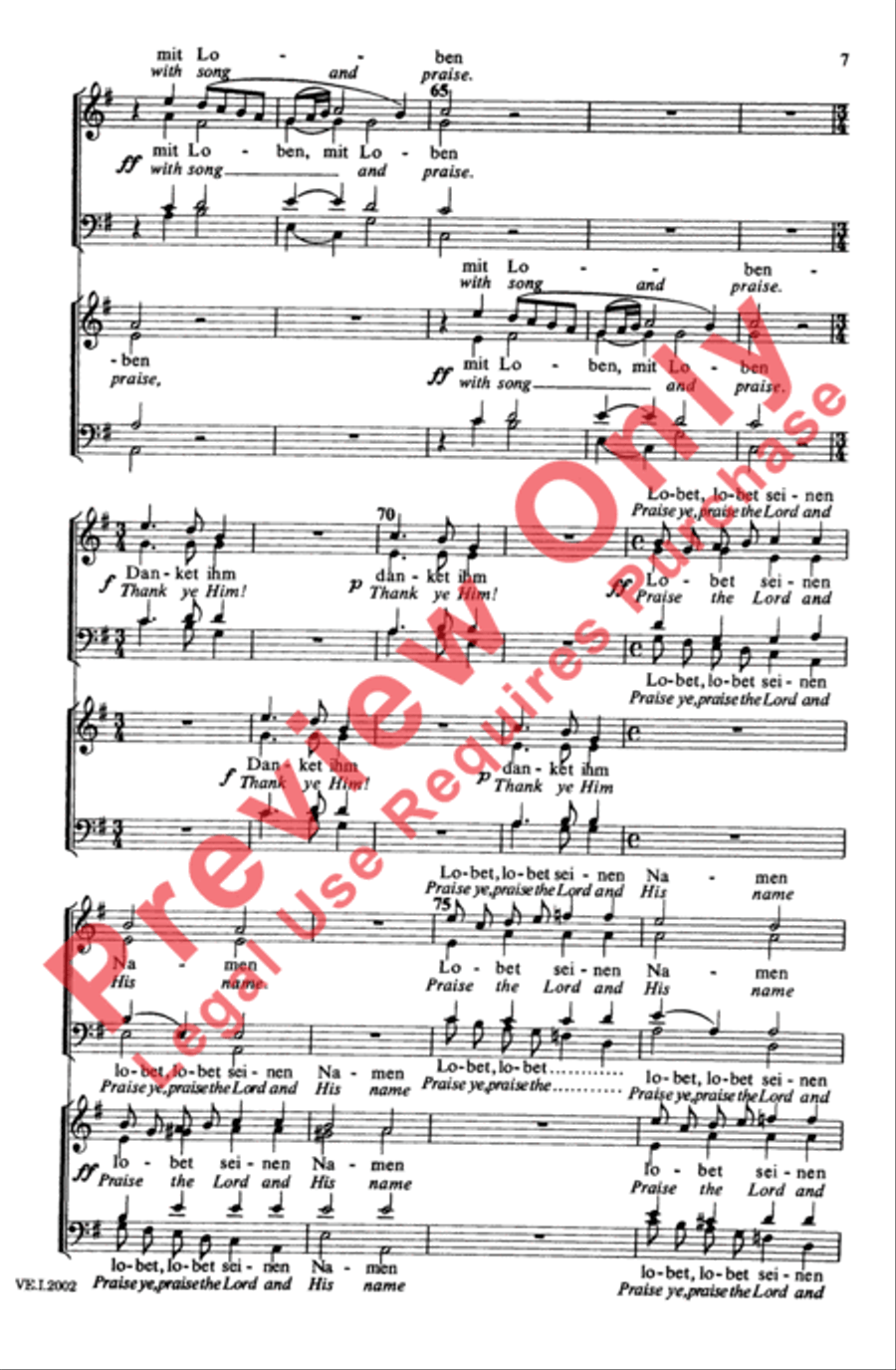 Psalm 100 4-Part scores gallery preview page 8