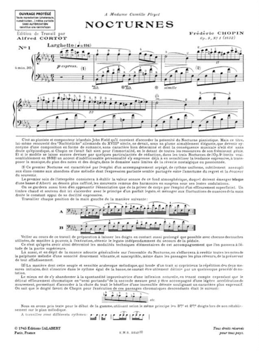 Nocturnes Op. 9, 15, 27, 32 - 1er volume