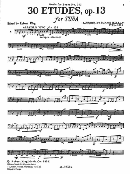 30 Etudes Op.13 (trombone-bass Solo)