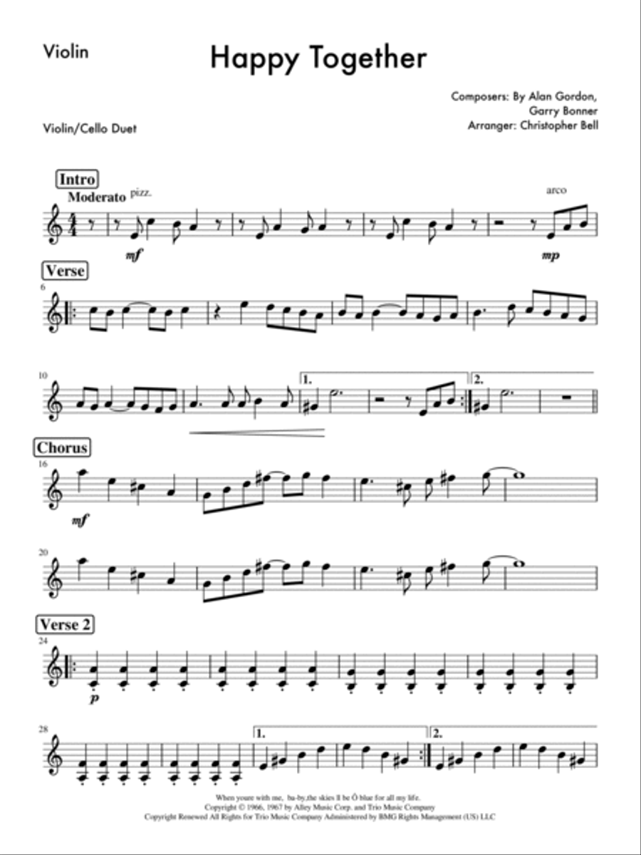 Happy Together String Duet scores gallery preview page 4