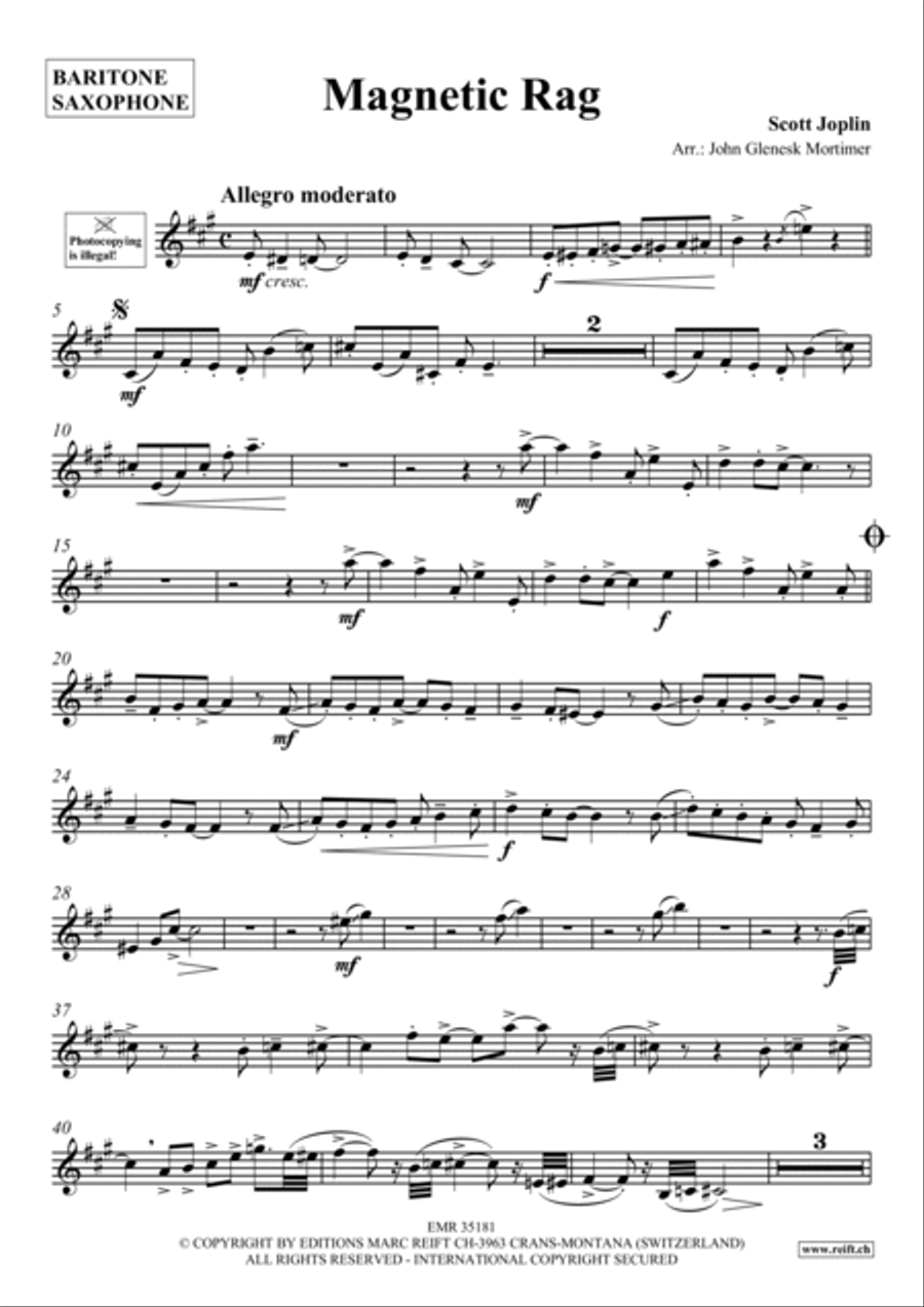 Magnetic Rag Baritone Saxophone scores gallery preview page 2