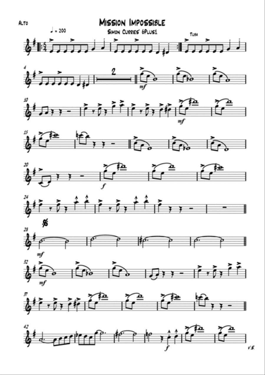 Mission: Impossible Theme Mission scores gallery preview page 5