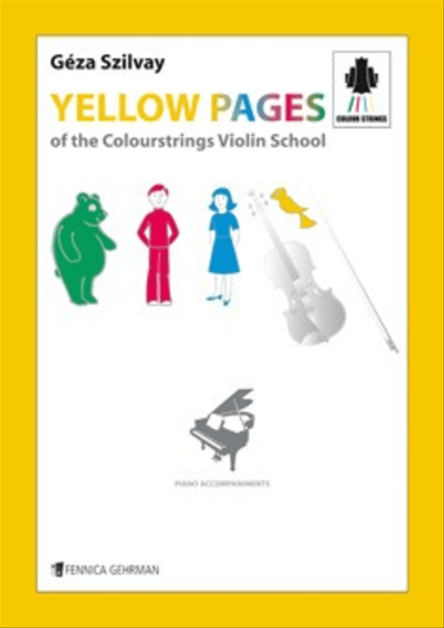Yellow Pages of the Colourstrings Violin School, Piano Accompaniments Violin Solo scores gallery preview page 1