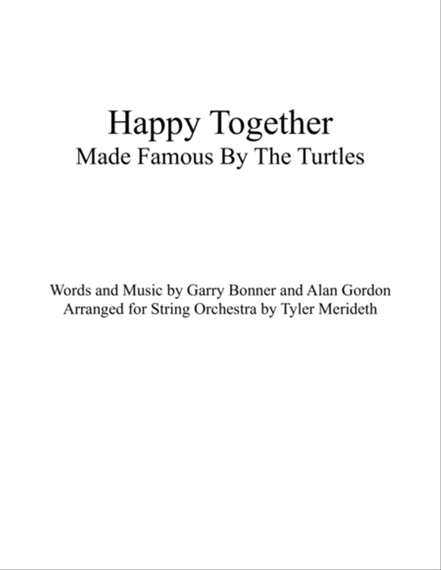 Happy Together String Orchestra scores gallery preview page 1