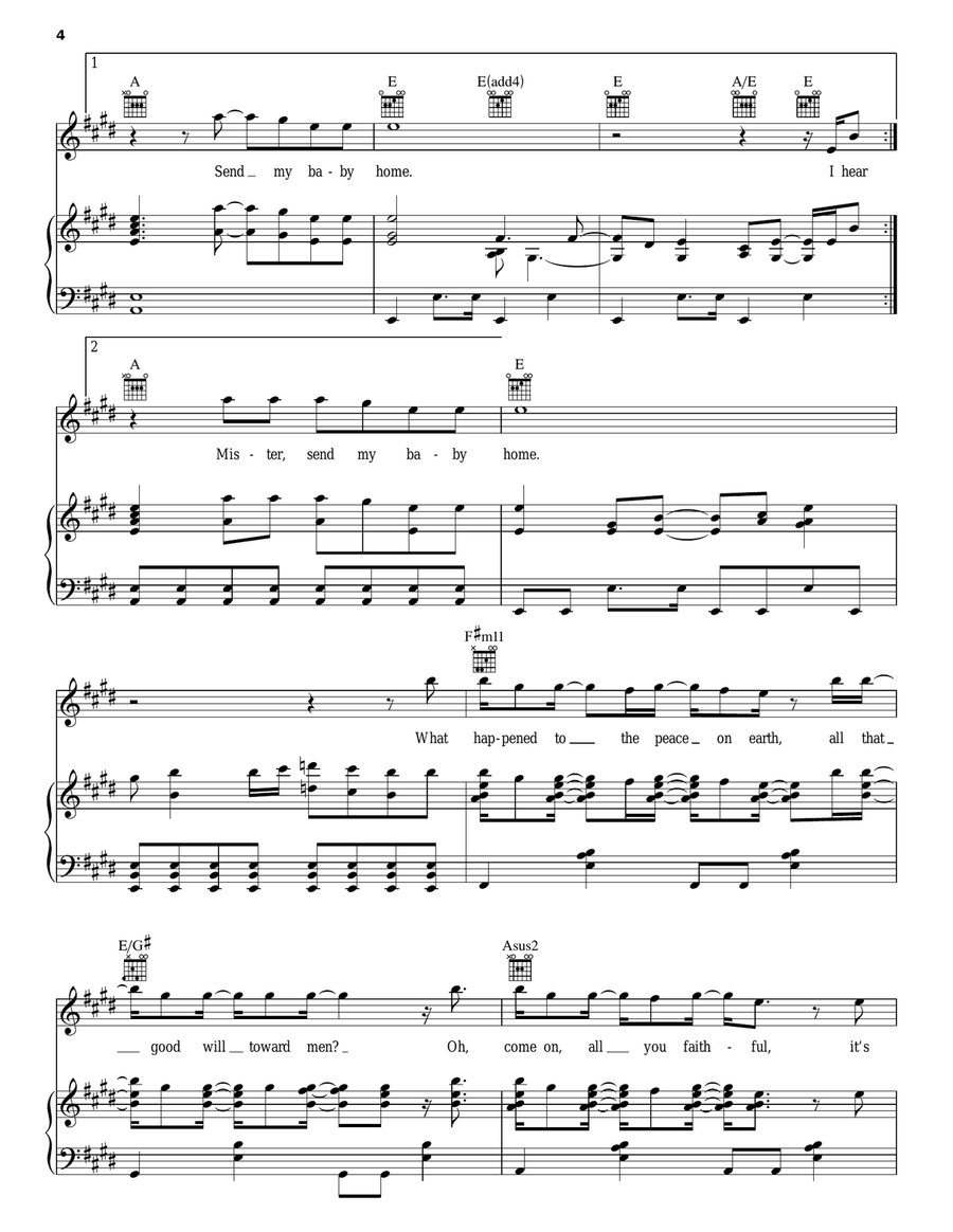 Christmas In America Christmas In America Piano, Vocal, Guitar scores gallery preview page 4