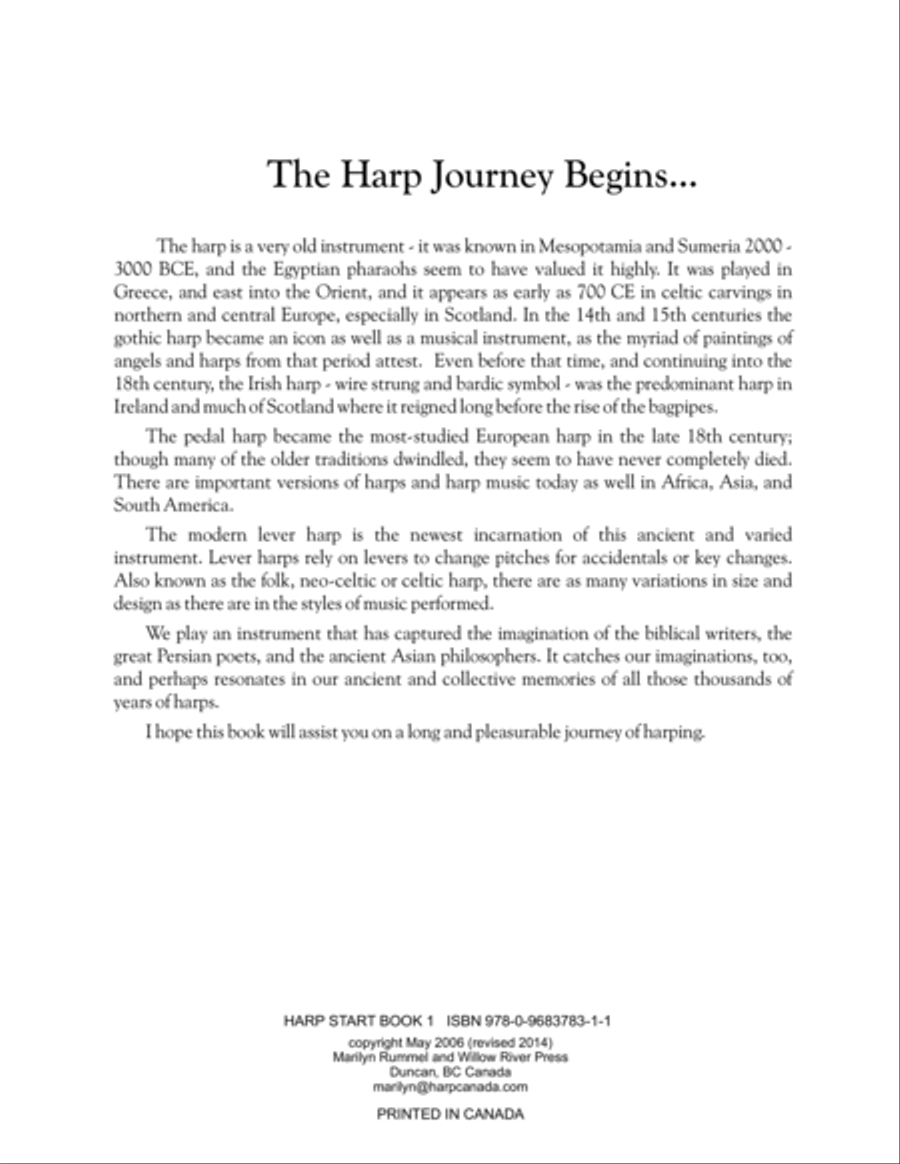Harp Start Book 1 Harp scores gallery preview page 3