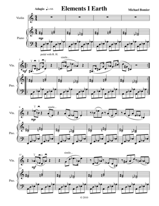 Elements Suite for Violin and Piano 1st Mvnt: Earth