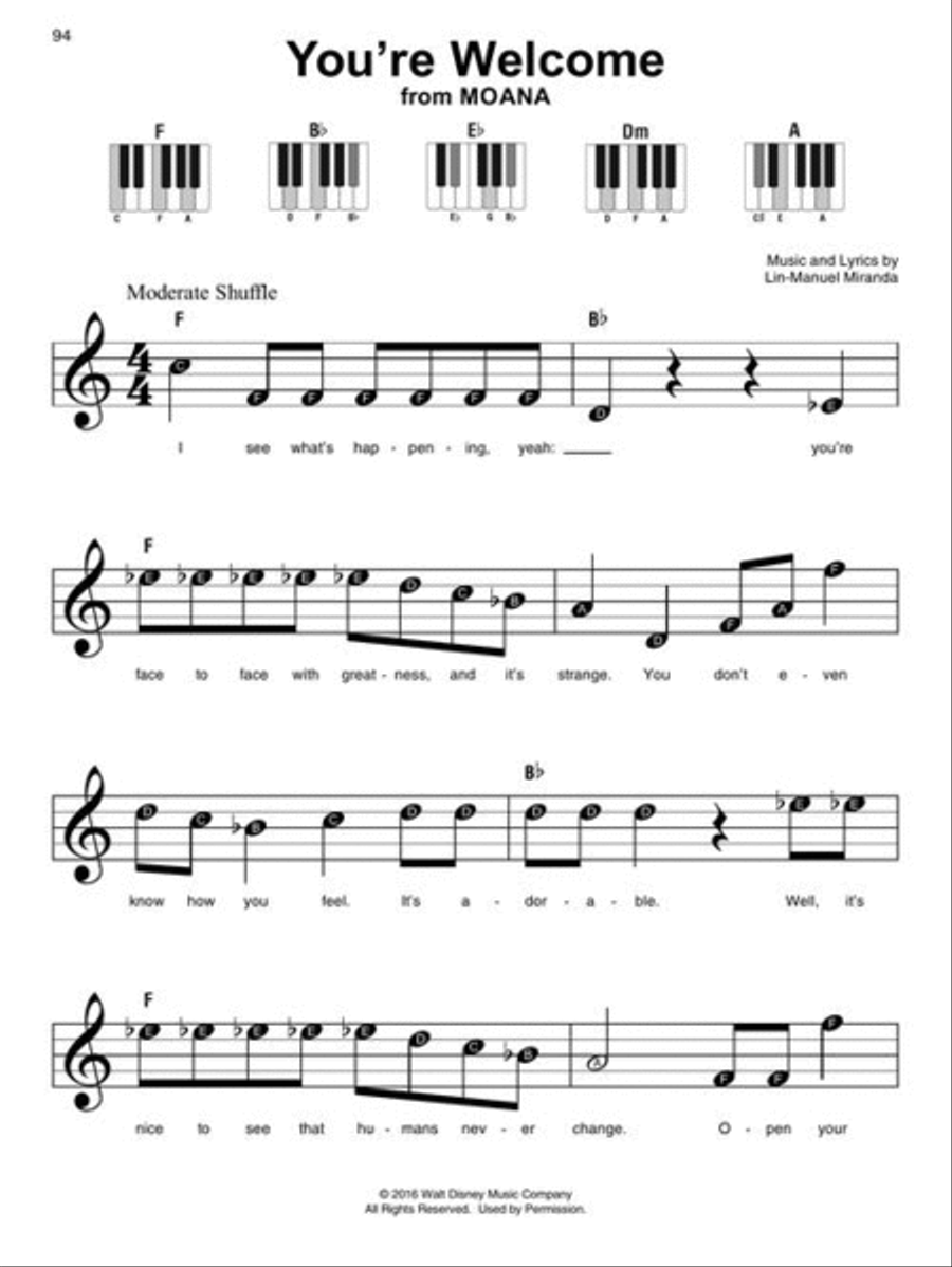 Disney Hits – Super Easy Songbook Easy Piano scores gallery preview page 6