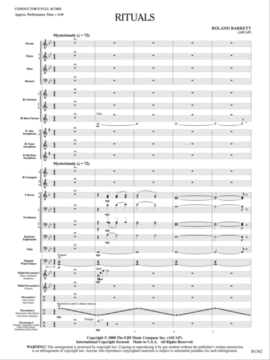 Rituals: Score Concert Band scores gallery preview page 3