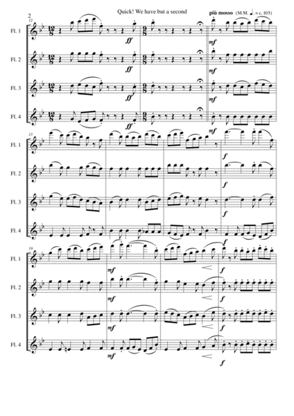 Quick we have but a second for flute quartet (4 C flutes) image number null