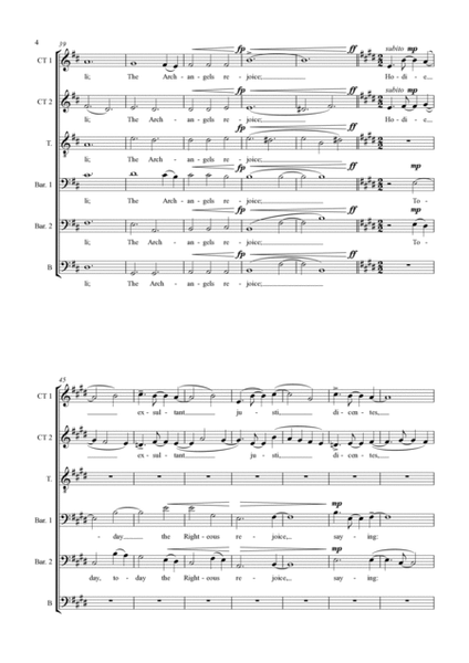 Hodie Christus natus est (for unaccompanied 6-part male choir - Ct, Ct, T, Bar, Bar, B) image number null