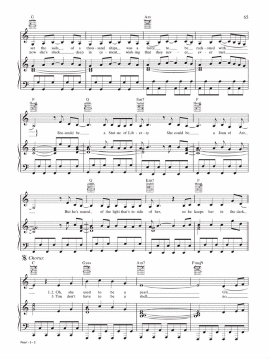 Pearl Pearl Piano, Vocal, Guitar scores gallery preview page 2
