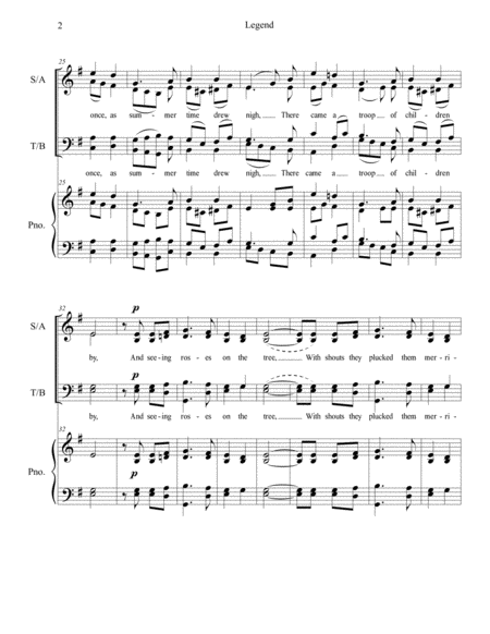 Legend - The Crown of Roses (SATB) image number null