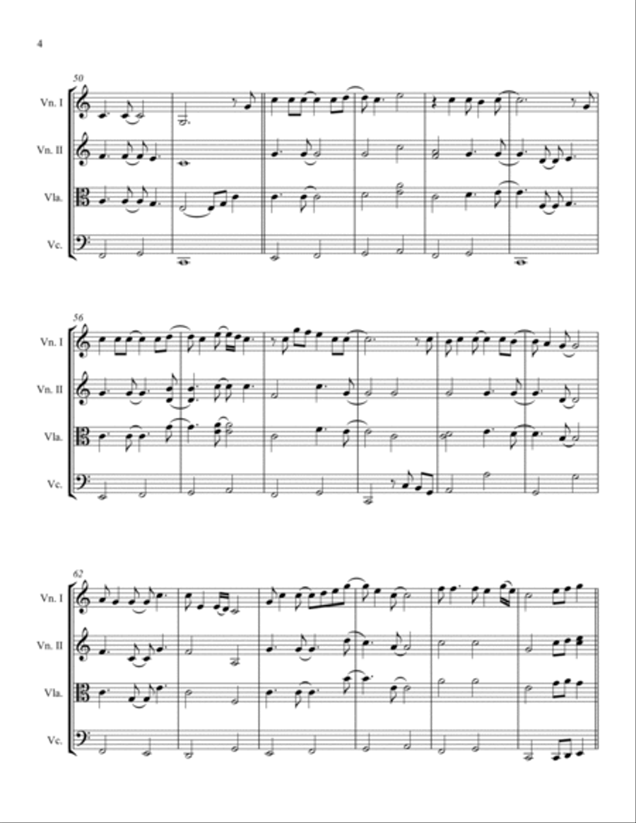 Bless The Broken Road String Quartet scores gallery preview page 4