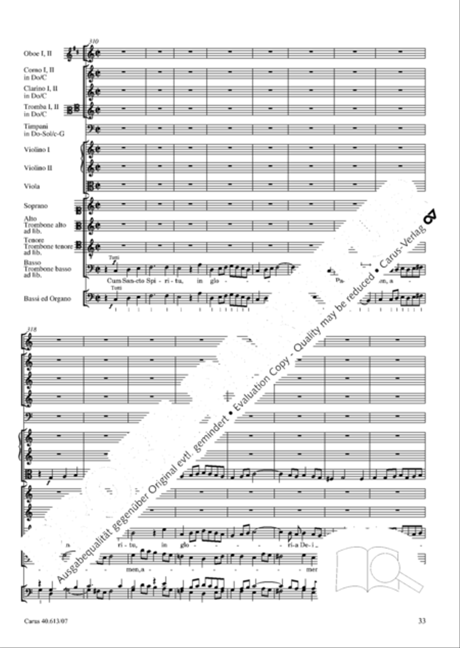 Mass in C (Missa in C) 4-Part scores gallery preview page 40