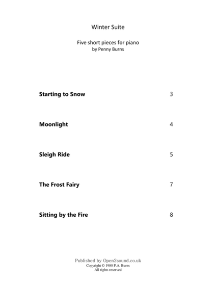 Winter Suite: Five short pieces for piano image number null